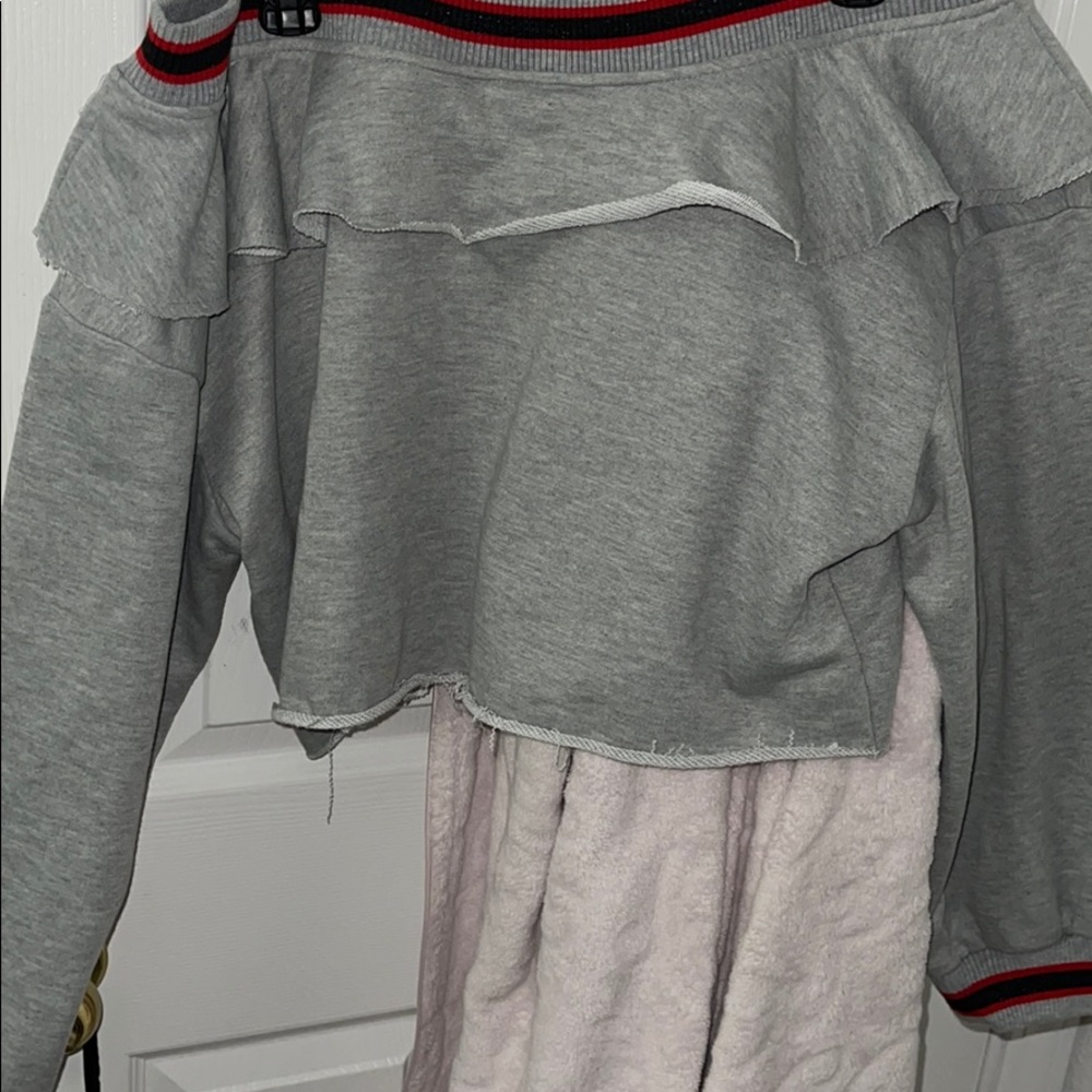 Grey off the shoulder fashion nova sweater